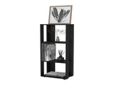 FM FURNITURE Modoc Bookcase in Melamine with Open Storage, Black B128P269890