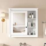 ZNTS Bathroom Medicine Cabinet with Mirror, Wall Mounted Mirror Cabinet with Storage Organizer, Over the 59822428