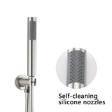 Wall Mounted Round Shower Combo Set with 10" Rain Shower head and Handheld Shower Head Set with W121957635