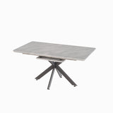 62.4" Extendable 78.15"Very large Grey Dining Table Modern Mid-Century Kitchen Table Set for Dining 25524818