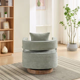 29.1"W Swivel Accent Open Back Chair Modern Comfy Sofa Chair With Weathered Base For Nursery Bedroom W1298P192483