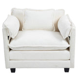 55.32*39.76" Oversized Sofa Indoor,Portable ottoman,Boucle Single Sofa Bed with Wider seat,Double W2715P269740