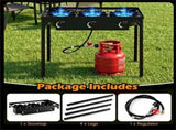 3 Burner Propane Stove 240000 BTU Portable Outdoor Propane Burner Stove Black Metal Frame Max 660 54241863