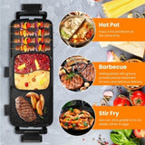 ZNTS 2 in 1 Hot Pot with Grill, Electric Hot Pot 2 in 1 Hot Pot BBQ Grill, Removable Hotpot Pot 2800W 73412339