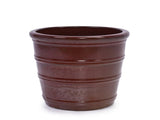 Handmade Glazed Ceramic Planter Set of 3, 16/13/10 Inch Diameter, Horizontal Rib Design, for W3273P321532