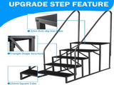 RV Stairs 5 Step Ladder, RV Steps Anti-Slip, Hot Tub Steps with Handrail, 660 lbs RV Ladder for 5th 54932106