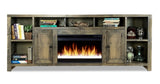 84 inch Electric Fireplace TV Stand for TVs up to 95 inches, Minimal Assembly, Barnwood Finish GL-B108P160232