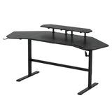 Techni Sport TS911D Gaming Desk with Shelves & Accessory Holder, Black B031P269895
