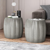 ZNTS METAL HAMMERED END TABLES 72231.00SLVBRSANTMP2