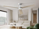 52 inch Modern Ceiling Fan with Lights,Remote Control, 3 Plywood Blades,6-Speed,Dimmable, Noiseless 25526653