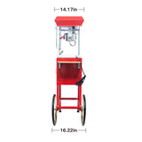 Kaitu Popcorn Machine with Cart 8oz Popper with Stainless-steel Kettle, Heated Warming Deck, and W2841P218154