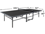 8.5*4. 3ft Black Mid-Size Table Tennis Table Foldable & Portable Ping Pong Table Set for Indoor W1408P478680