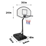 ZNTS Portable Poolside Basketball Hoop Swimming Pool 3.1ft to 4.7ft Height-Adjustable Basketball System 12837257