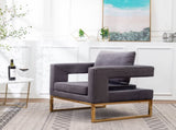 Lenola Contemporary Upholstered Accent Arm Chair, Gray T2574P164511