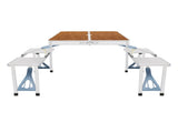 136*85.5*67cm 50kg Aluminum Alloy Table And Chair One Piece Camping One Piece Table And Chair Wood 33379826