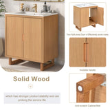 30" Bathroom vanity Set with Sink, Combo Cabinet, Bathroom Storage Cabinet, Solid Wood Frame WF319594AAA