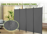 4-Panel Room Divider, Foldable Privacy Shields, Cloth Segregation Screens for Workspace, Sleeping 07449044