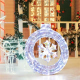 33 Inch Lighted Snowflake Wreath Christmas Decoration 68465668