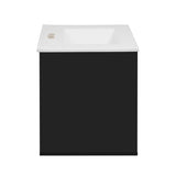 30" Bathroom Vanity with Ceramic Sink, Mid-Century Bathroom Vanity Cabinet with 2 Drawers, Bathroom N710P265954B