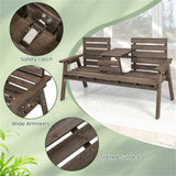 Wooden bench withFol dable Middle Table 61250127