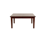 Dining Table Rectangle Table w Leaf 1pc Table Only Rubber wood Antique Walnut Wood Finish B011P207136