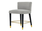 27inch-counterstool, modern design with smooth, light - colored fabricnd circular footrest with N780P224409G
