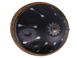 10 Notes Mandala Pattern Black Handpan Drum Decorative Steel Percussion Instrument 04381325
