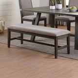 ZNTS Dining Bench With Upholstered Cushion,Grey SR011802