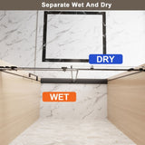 Frameless Single sliding shower door 60 "W x 76" H, 1/4 " Clear Tempered Glass, Explosion W1675P307002