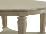 Antique White End Table with Bottom Shelf B062P189204