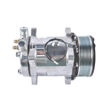 12V A/C Air Conditioning Compressor w/Clutch Replacement for Sanden 508 8-Groove Serpentine Pulley 97842305