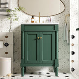24'' Bathroom Vanity with Top Sink, 2-Tier Modern Bathroom Storage Cabinet, Single Sink Bathroom N710P190503F