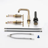 8 in. Widespread Double Handle Bathroom Faucet with Pop Up Drain in Brushed Gold W122459286