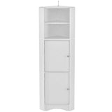 ZNTS Tall Bathroom Corner Cabinet, Freestanding Storage Cabinet with Doors and Adjustable Shelves, MDF 55457419