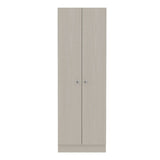 ZNTS Buxton Rectangle 2-Door Storage Tall Cabinet White Washed Oak B06280485