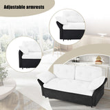 Convertible Pull Out Sofa Bed Queen Size, 3-in-1 Convertible Sleeper Couch with Thicked Cushions and W3163P269663