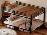 Metal Bunk Bed, Heavy Duty Full Over Queen Bunk Beds with 5 Extra Support Legs, 990 lbs Capacity, W5635P539715