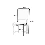 TOPMAX Vintage Traditional 2-Piece Upholstered Dining Chairs with Padded Backs, Natural N717P170411A