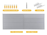 Heavy Duty PVC Slatwall Garage Organizer, 8ft x 4ft Section with 10 Panels, Industrial Strength W1422P286710