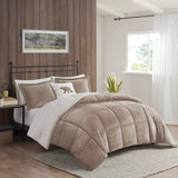 Full/Queen Plush to Sherpa Down Alternative Comforter Set B035100485