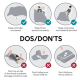 1 PCS 50x60" Dream Soft Heated Throw Blue Geo B035P319634