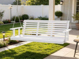 4.5 ft Wooden Porch Swing with Hanging Chains, 880 lbs Heavy Duty Patio Bench Swing for Courtyard & 65145680