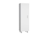 Storage Cabinet 71" H, Four Internal Shelves, Three Broom Hangers, White B097133209