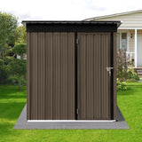 ZNTS Metal garden sheds 5ft×4ft outdoor storage sheds Brown + Black W1350113462