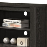 Benito Dark Gray 70"W TV Stand with Open Shelves and Cable Management B061P184948