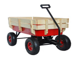outdoor sport wagon tools cart wooden side panels air tires Wagon 15358137