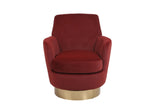 ZNTS Velvet Swivel Barrel Chair, Swivel Accent Chairs Armchair for Living Room, Reading Chairs for W1361116856