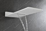 Wall Mounted Waterfall Rain Shower System With 3 Body Sprays & Handheld Shower W92864237