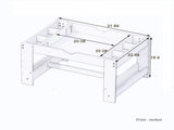 Kids 2 in 1 Play Table with 7 Storage Compartments,Compatible with LEGO Building Block,Modern W282P182331