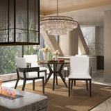 Modern Black Wood & White Glossy PU Leather Upholstered Dining Chairs Set of 2 N842P299017B